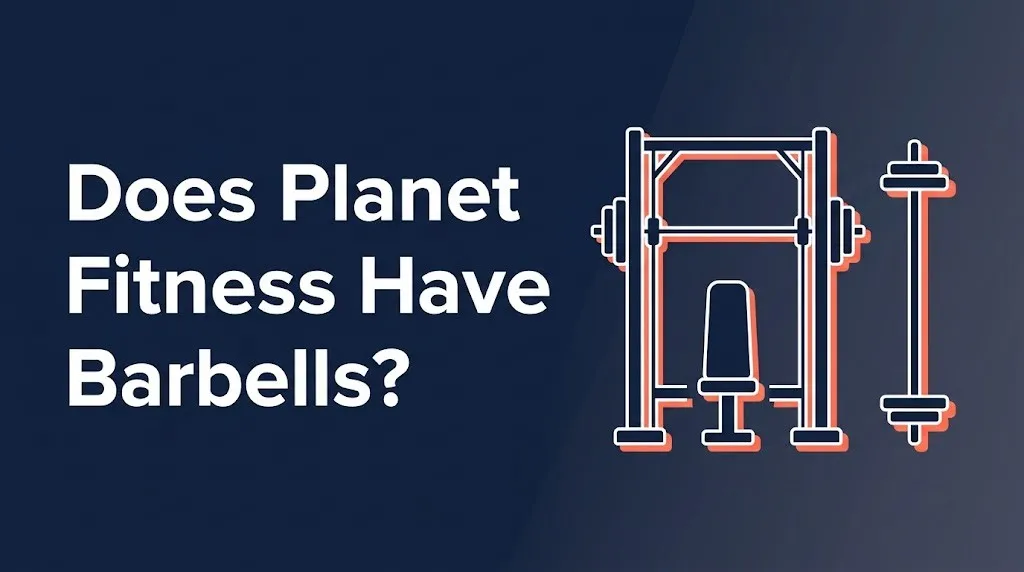 Does Planet Fitness have barbells? Illustrated comparison of a Smith machine and a free barbell at Planet Fitness gym.
